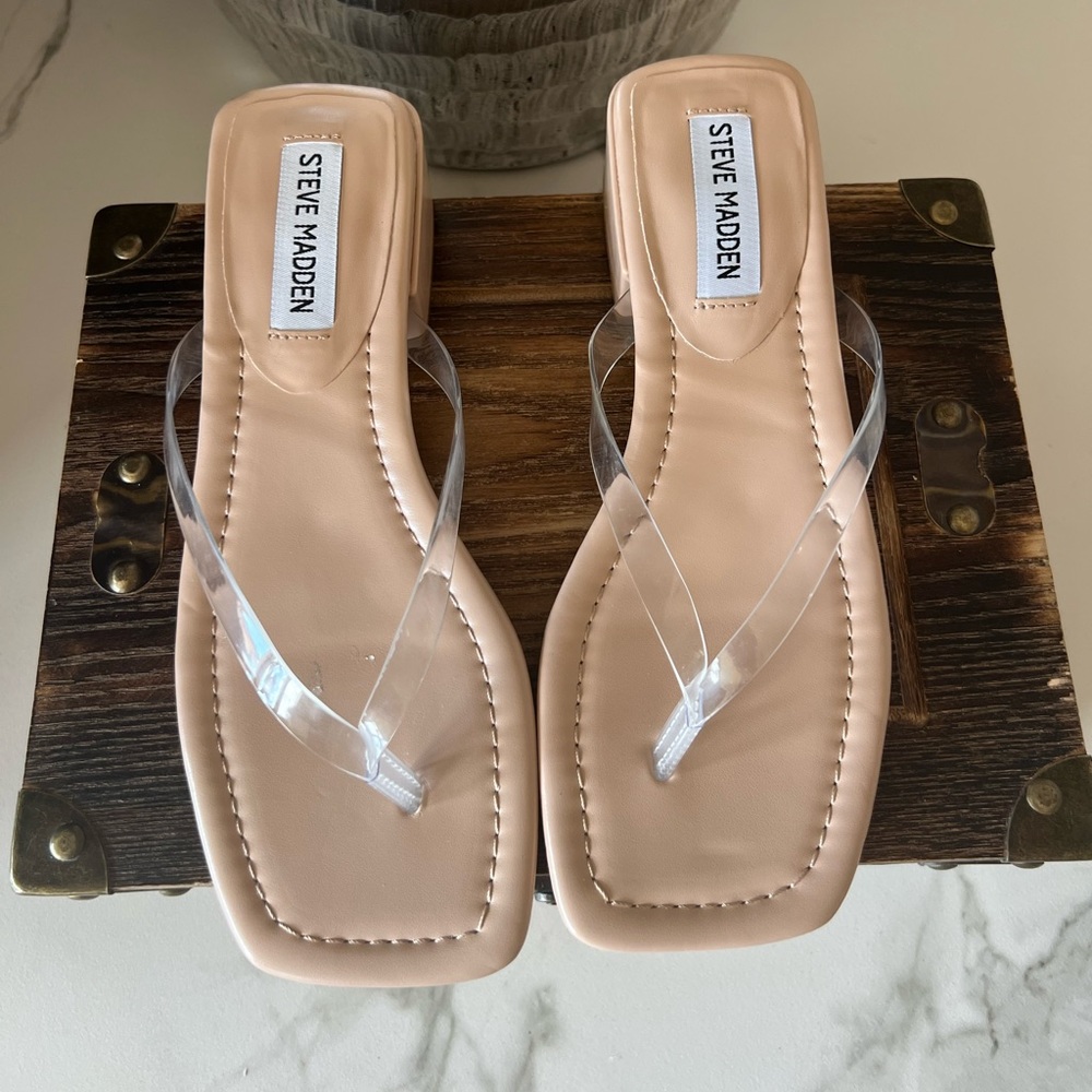 Steve Madden Claudette Sandals in Clear